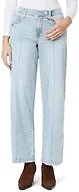 Angels Forever Young Women's Everbreeze Curvy Mid-Rise Wide Leg Jeans, Fresno, 12