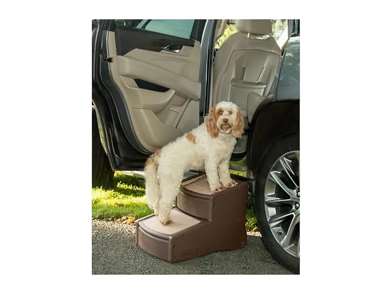 Pet Gear Easy Step II Extra Wide Pet Stairs, Espresso
