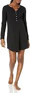 Amazon Essentials Women's Maternity Nursing Nightdress, Black, XS