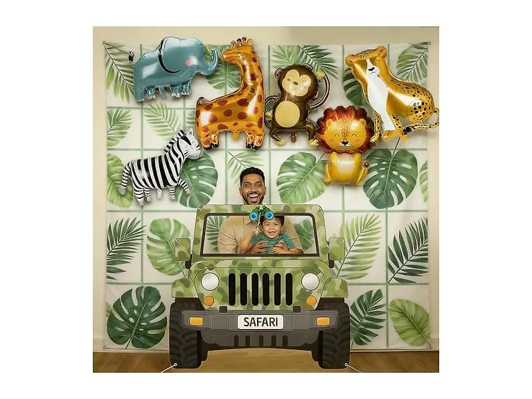 Bafei Jungle Safari Photo Booth Backdrop