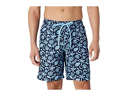 Amazon Essentials Men's 9" Quick-Dry Swim Trunk, Navy Tropical, Small