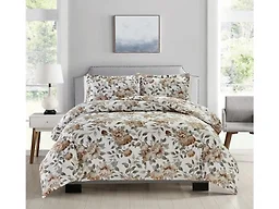 Bibb Home 1461 King 4 Piece Printed Duvet Down Comforter S