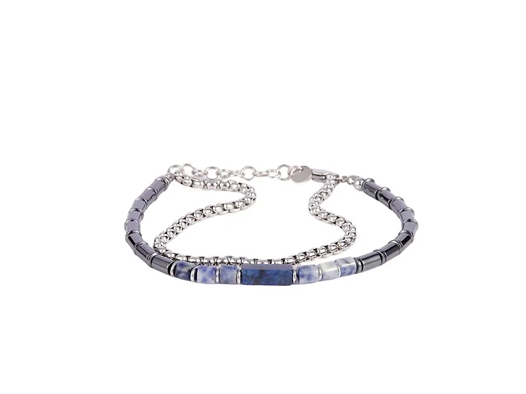 Mens Hematite Bead Bracelet