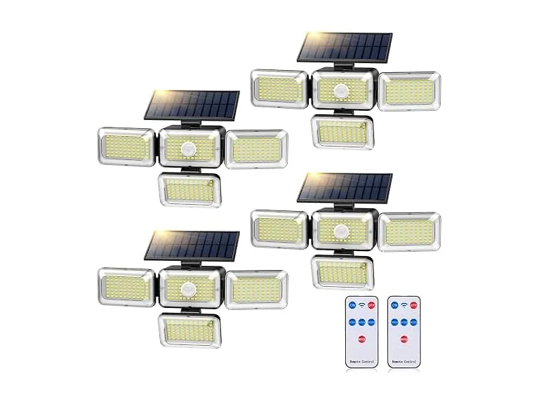YSEAGA 4 Pack Solar Outdoor Lights
