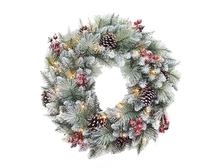 Santa's Workshop, Inc 30 Glitter Mixed Pine Wreath