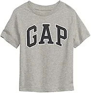 GAP Baby Boys Short Sleeve Logo T-Shirt T Shirt, Light Heather Grey B08, 0-3 Months US