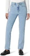 Amazon Essentials Women's High-Rise Straight Leg Jean, Tinted Ice Light Wash, 4