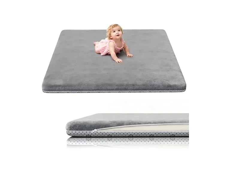 Yozoia Grey Baby Play Mat 50" x 50"