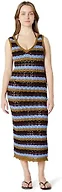 Amazon Essentials Women's Regular-Fit Crochet Cover-Up Dress, Multicolor Horizontal Stripe, Medium