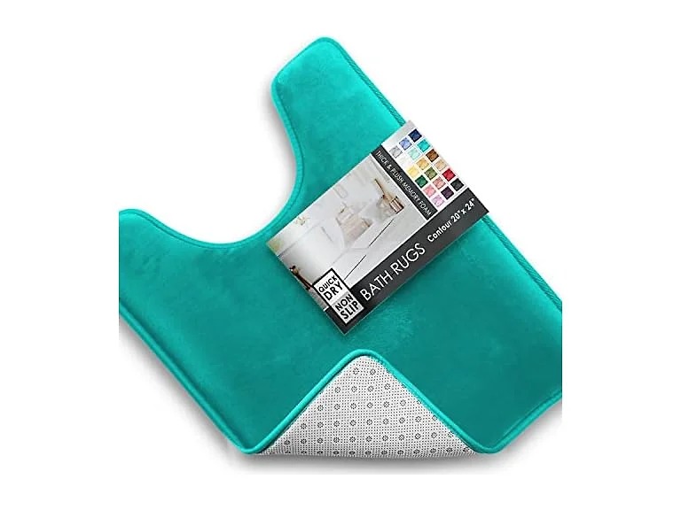 Clara Clark Bathroom Rugs, Velvet Memory Foam- Contour