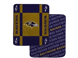 NFL Team Reversible Soft Blanket - Baltimore Ravens