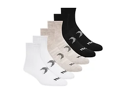 Hurley H602186 10-13 Hurley Men's 12-Pairs Quarter Crew Socks WHITE/BLACK