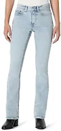 Amazon Essentials Women's Women's High Stretch Slim-Fit Mid-Rise Bootcut Jean, Tinted Ice Light Wash, 14 Short