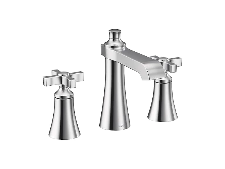 Moen Flara Chrome Two-Handle Adjustable Cross Handle Faucet