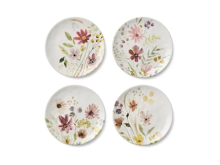 Wildflowers Ceramic Dessert Plates 4CT