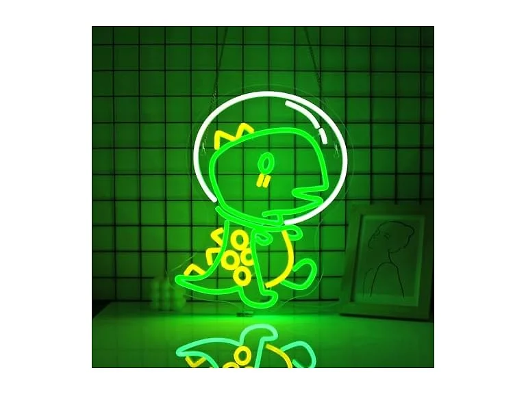 GHTURIE Dinosaur Neon Sign for Wall