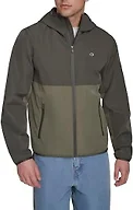 Champion Men's Performance Windbreaker Rain Jacket with Hood, Chambray Blue, Medium