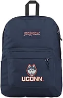 JanSport NCAA Officially Licensed Backpack, Connecticut Huskies, Superbreak Plus with Padded 15'' Laptop Sleeve, Spacious Computer Bag for Men & Women, Durable Daypack with Bottle Pocket, Navy