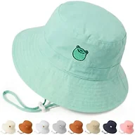 RIVBOS Baby Sun Hat UPF 50+ Animal Pattern Toddler Bucket Hat for Boys Girl