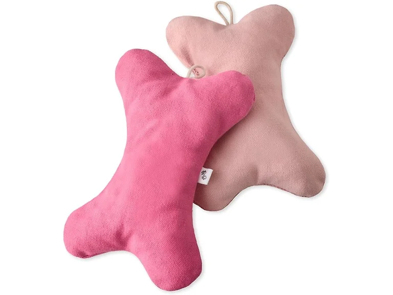 Pet Passion 2-Pack Stuffed Bones Dog Toys Durable Cotton Canvas