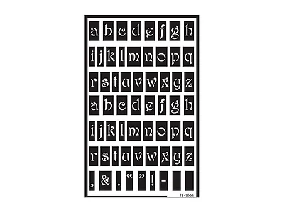 Armour Etch Over N Over Stencil Lower Case