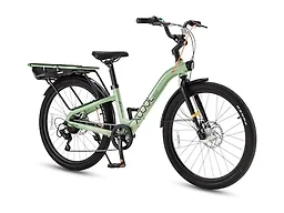 RoyalBaby 24 Inch Kids School Bike for Boys Girls Ages 10-15, Lightweight Aluminum Frame, Shimano 7-Speed, Growing Handlebar, 25kg Rear Rack, Self-Powered Lights, Fenders, Green