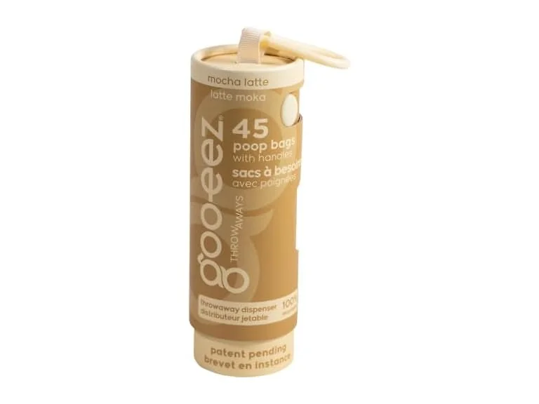 GOO EEZ Compact Eco-Friendly Poop Bag with Dispenser Latte