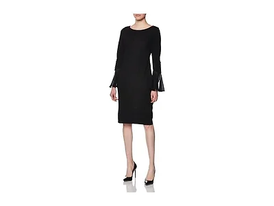 Calvin Klein Chiffon Bell Sleeve Sheath Dress, 10