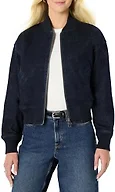 Amazon Essentials Women's Relaxed-Fit Denim Bomber Jacket, Rinse Denim, XX-Large