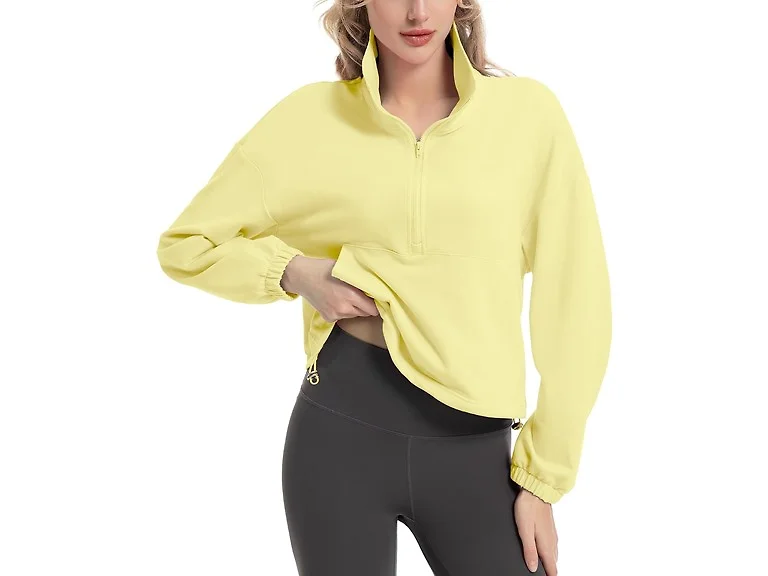 FKEEP Women (L) Quarter Zip Pullover Collar