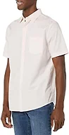 Amazon Essentials Men's Short-Sleeve Regular-Fit Stretch Poplin Shirt Shirt, -Pink, Medium