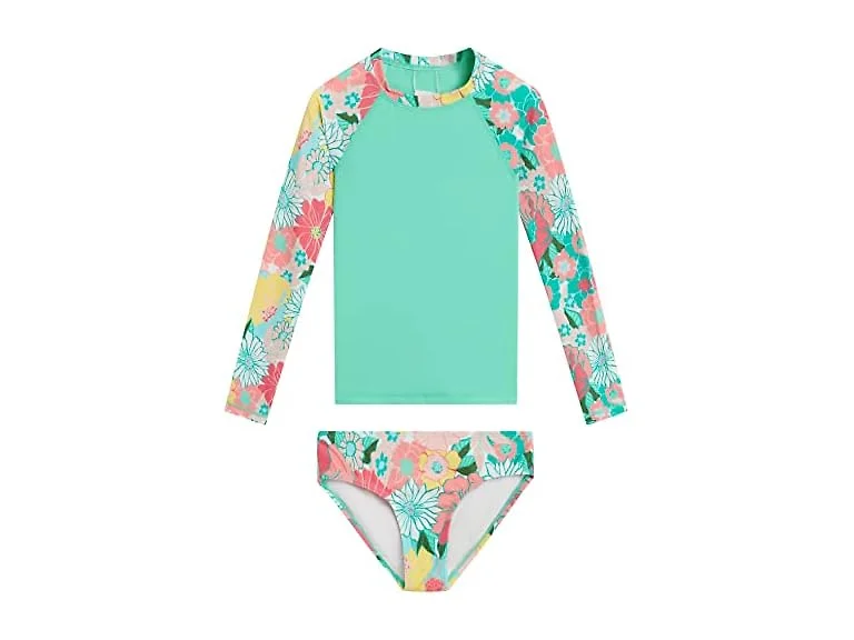 Kanu Surf Girls Long Sleeve Rashguard UPF 50+ Set