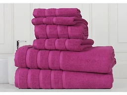 Bibb Home 4241 6-Piece Zero Twist Egyptian Cotton Tow