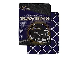 NFL Team Helmet Fleece Blanket - Baltimore Ravens