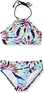 Kanu Surf Girls, Mahina UPF 50+ Beach Sport Halter Bikini 2-piece Swimsuit, Camille Multi, 10