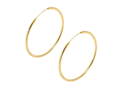 14K Gold Plated Hoop Earrings 50mm