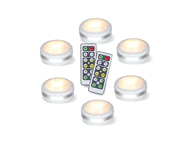 Starxing Silver Housing 6 Pack LED Puck Lights