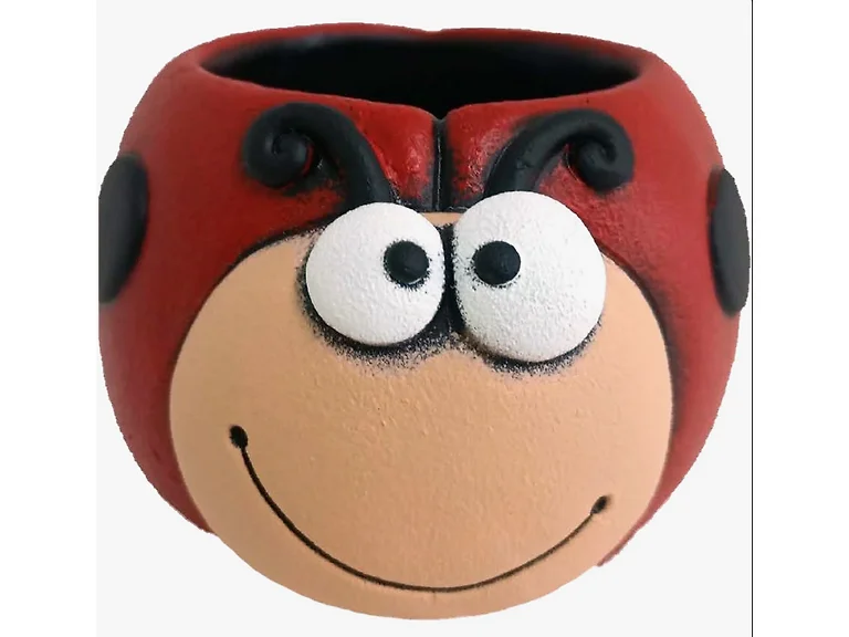 Santa's Workshop, Inc 36326 Cement Lady Bug Planter Red