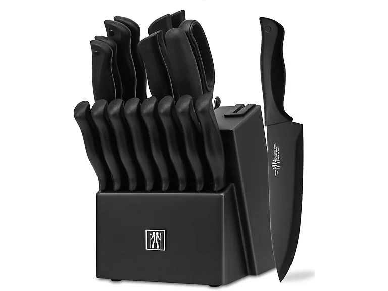 19-Piece Kitchen Knife Set w/ Block