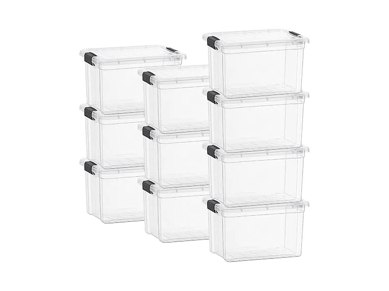 Superio Clear Storage Box  49 Quart 10 Pack