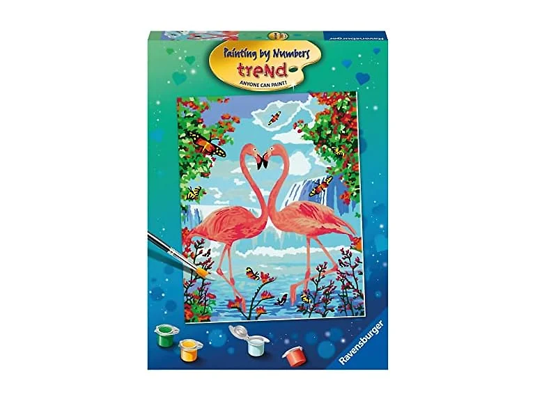 Ravensburger Flamingo Love Paint by Numbers Kit Up