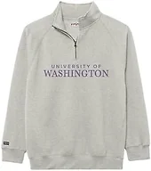 JanSport NCAA Officially Licensed Rival Quarter Zip Sweatshirt, Long Sleeve Unisex 1/4 Zip, Cotton-Polyester Blend with Stand-Up Collar Design & Tapered Raglan Sleeves, Full Chest Embroidered Design