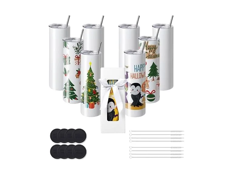 VEVOR 8 Pack Sublimation Tumblers 20 Oz