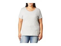Hanes Women's X-Temp V-Neck Tee, Light Steel, Medium