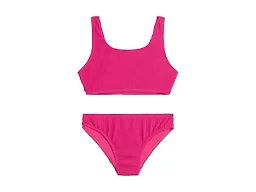 Popcorn Solid Square Neck Bikini