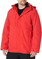 Amazon Essentials Men's Water Resistant 3 in 1 Snow Jacket, Bright Poppy Red, X-Large