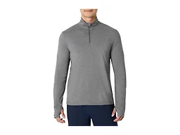 Amazon Essentials Men's Athletic Soft Performance Lightweight Quarter-Zip Running Long Sleeve Workout Top, Space Dye Grey, X-Large