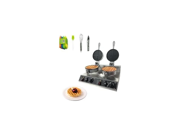 PrecisionAuto Commercial Double Head Waffle Maker – 2400W 