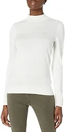 Amazon Essentials Women's Lightweight Mockneck Sweater Sweater, -Ivory, M