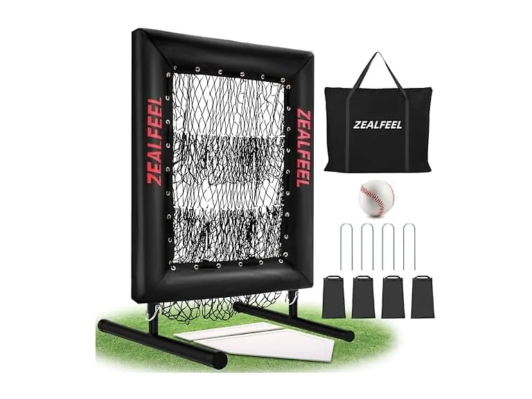 ZEALFEEL Baseball Pitching Net 9-Hole